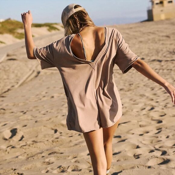 free people movement Pants - Free People Hot Shot Tee Romper NEW WITH TAGS